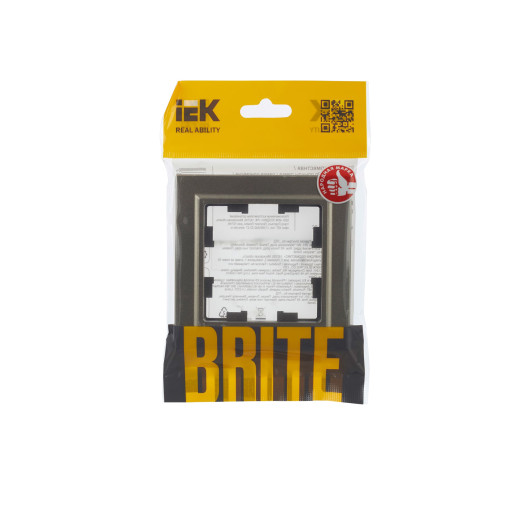 BRITE Рамка 1-мест. РУ-1-БрШ шамп. IEK