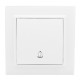 Кнопка звонка СП, Минск, 10А, белый EKF