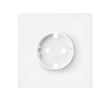 Simon 100 Белый матовый Кит 1 пост, фронт. Накладка на 1 розетку Schuko