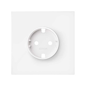 Simon 100 Белый матовый Кит 1 пост, фронт. Накладка на 1 розетку Schuko