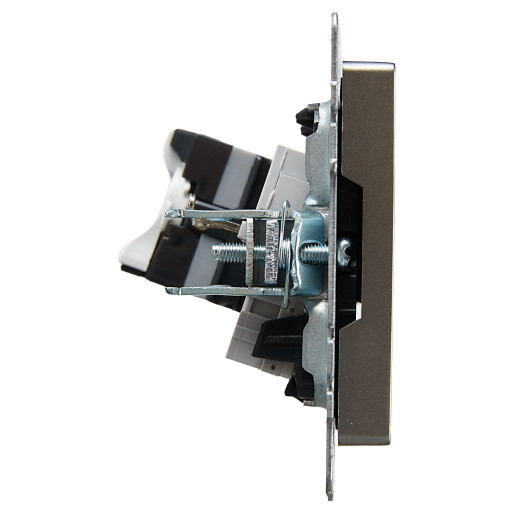 BRITE Роз. двойная RJ11+RJ45 кат.5E РК/Т12-БрС сталь IEK