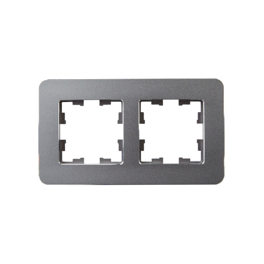 BRITE Рамка 2-мест. РУ-2-1-Бр металл титан RE IEK
