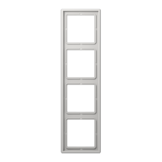 Рамка для вертикальной и горизонтальной установки, 4 поста, дюропласт, светло-серый, LS990