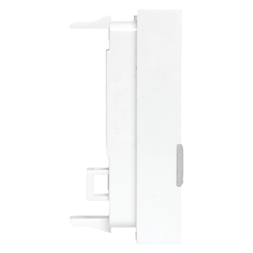 Вставка розеточная TERACOM PRO 45x22,5мм формат Mosaic на 1 модуль Keystone со шторкой и маркером белая