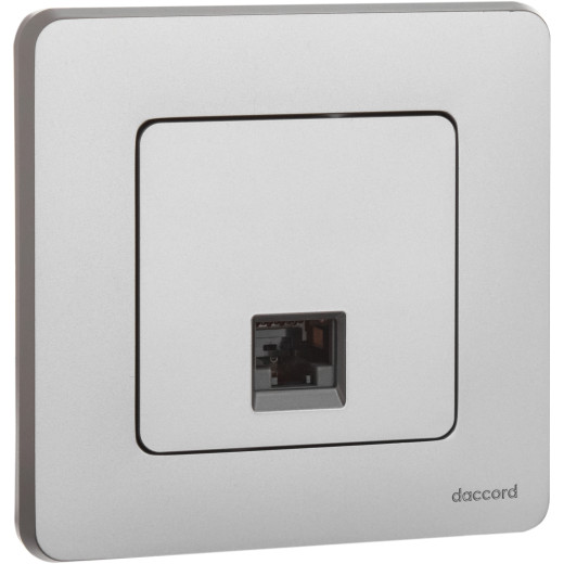 Розетка компьютерная RJ45 категория 5e UTP - Legrand/Daccord Inspiria - алюминий