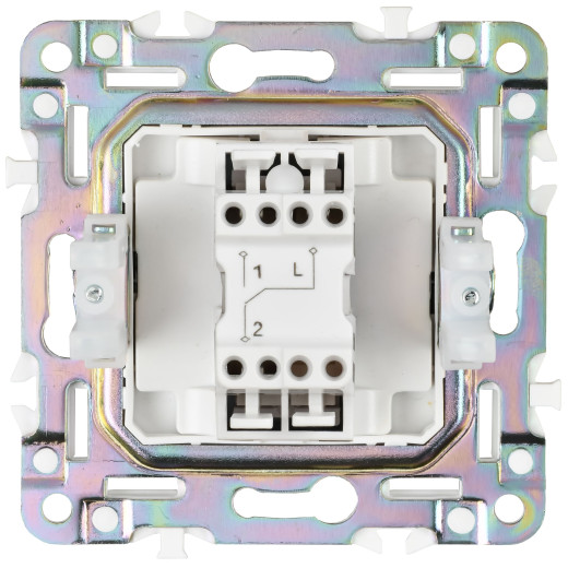 SKANDY Выключ. 1-кл. прох. 10А SK-V02N никель IEK