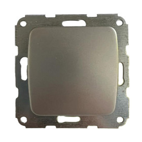 KRANZ DEA Выключатель 1кл с/у 10А мех. Серебряный металлик