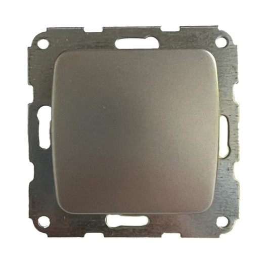 DEA Выключатель 1кл с/у 10А меx. Серебряный металлик KRANZ