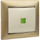 Выключатель одноклавишный с подсветкой - Legrand Valena - 10А 250В схема 1L безвинтовые зажимы - слоновая кость