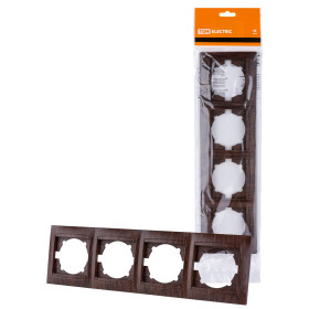 TDM Рамка 4-х постовая горизонтальная венге 