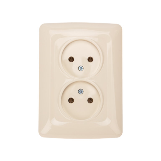 DEA Розетка 2-ая б/з с/у 10А Беж KRANZ