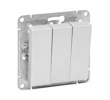 EKF Эпика Механизм выключателя, трёхклавишный, алюминий.