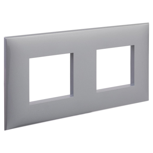 Рамка 2 поста (4 мод.), Avanti, закаленная сталь