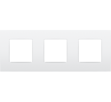 Niko Intense Рамка на 3 поста, белый матовый