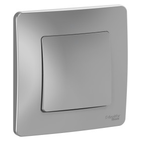 Systeme Electric Blanca внутр Алюминий Выключатель 1-клавишный, 10А, 250B