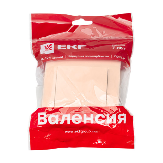 Валенсия выключатель 1-кл. 10А кремовый EKF PROxima