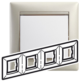 Legrand Valena Жемчужный Рамка 4-ая гориз.