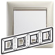 Рамка 4 поста - Legrand Valena - жемчужный