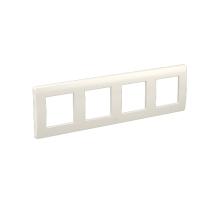 DKC Brava Рамка на 2+2+2+2 модуля (четырехместная), белая, RAL9010