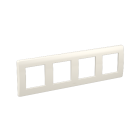 DKC Brava Рамка на 2+2+2+2 модуля (четырехместная), белая, RAL9010