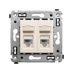 DKC Avanti Компьютерная розетка RJ-45 в стену, кат.6 двойная, 