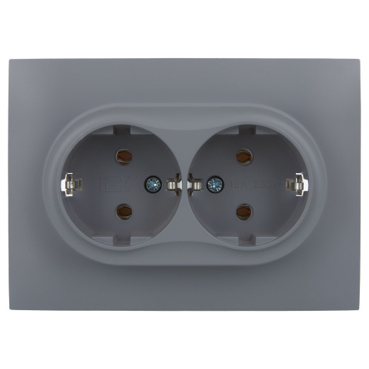 SKANDY Роз. 2-я с з/к без з/ш 16А сб. SK-R08Gr сер. IEK