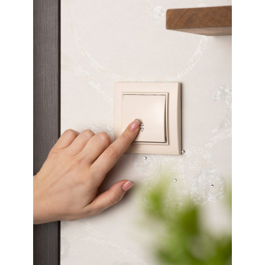 Выключатель 1-кл. СП проходной 10А бежевый Минск EKF