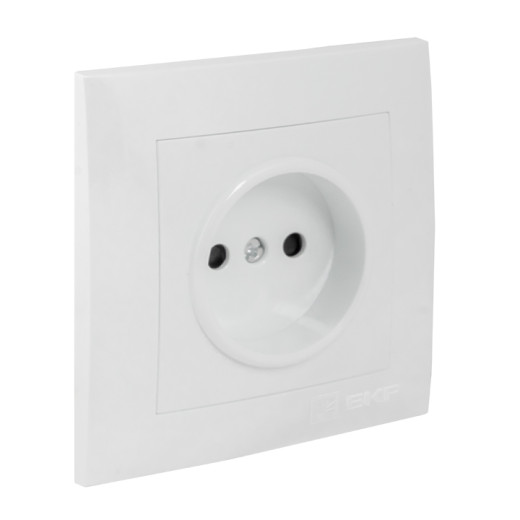 Валенсия розетка 1-местная б/з 10А белая с защ. штор. EKF PROxima