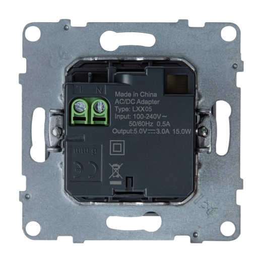 SUNO. Зарядное устройство USB 2 выхода Тип А - Тип С Цвет 