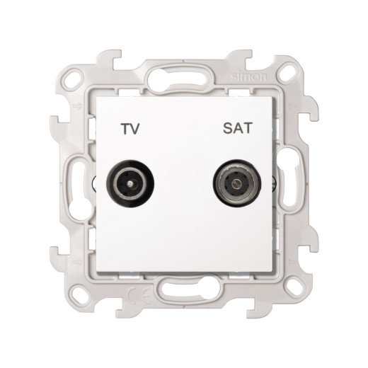 TV-SAT  розетка одиночная, белый