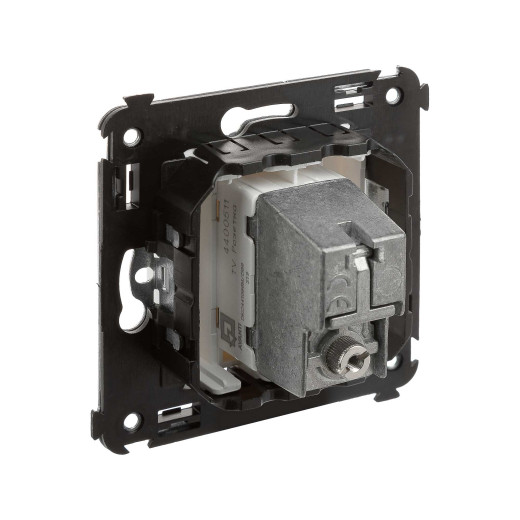 Розетка TV проходная в стену, Avanti, белое облако