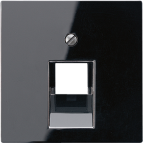 JUNG A 500 Черная Накладка 1-ой наклонной ТЛФ/комп розетки