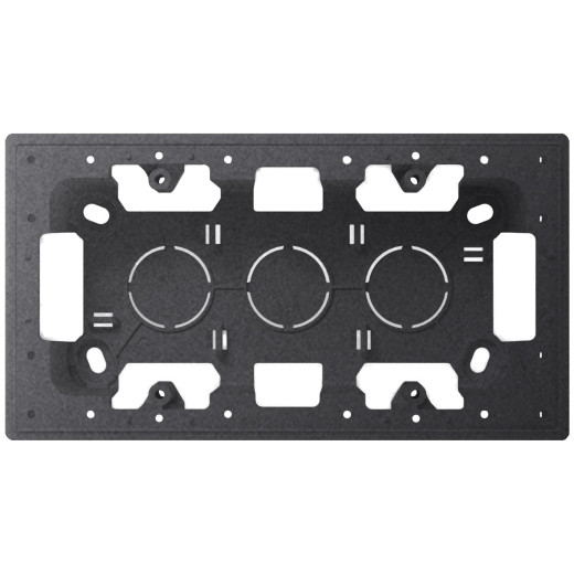 Монтажная коробка для накладного монтажа на 2 модуля, графит