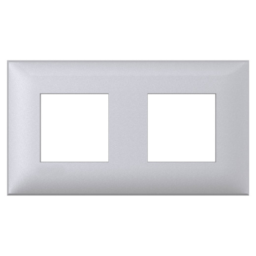 Рамка 2 поста (4 мод.), Avanti, закаленная сталь