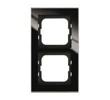 ABB Axcent Стекло Черный  Рамка 2-постовая