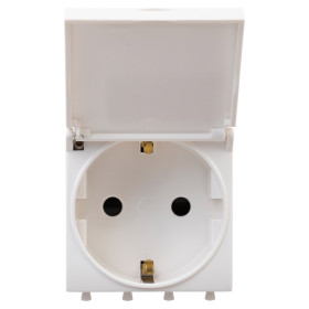 DKC Avanti Розетка с крышкой модульная, 2P+E, с з/ш, 