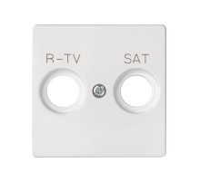Simon S82 Concept Матовый белый, Накладка для розетки R-TV+SAT с пиктограммой 