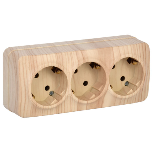 GLORY Роз. 3-я с з/к без з/ш о/у 16А РС23-3-ХС сосна IEK