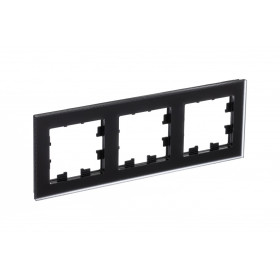 Systeme Electric AtlasDesign Nature Матовое стекло черный Рамка 3-ая