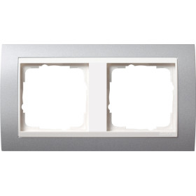 Gira Event Алюминий/Бел.глянц. Рамка 2-ая