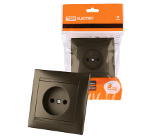 TDM Розетка 2П 10А 250В бронза 