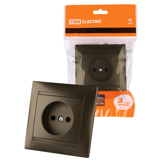 Розетка 2П 10А 250В бронза 