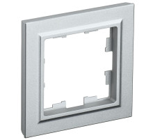 IEK BRITE BASE Алюминий Рамка 1-м РУ-1-БрА