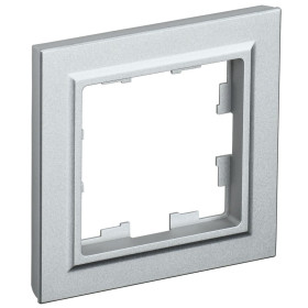 IEK BRITE BASE Алюминий Рамка 1-м РУ-1-БрА
