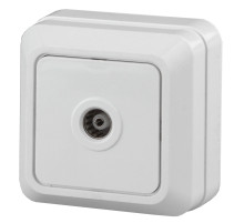 Intro 2Э-301-01 Розетка TV одиночная, ОУ, Quadro, б.м.п., белый (10/200/2400)