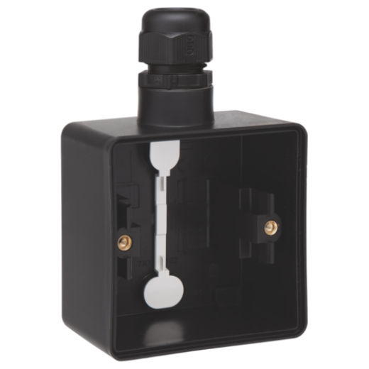 Рамка, 1 вход M20, с каб/вводом, черный