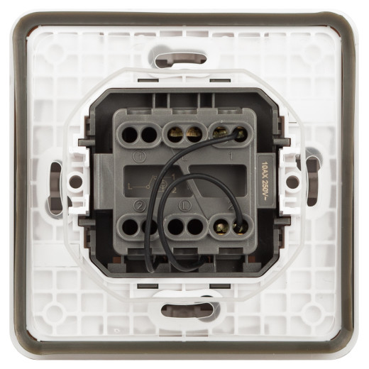 Переключатель ЭРА Эксперт 11-1527-01 с подсветкой IP55 10АХ-250В СУ белый