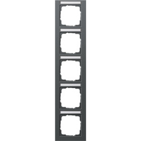 Gira E2 Антрацит Рамка 5-ая вертикальная с полем для надписи