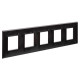 Рамка 5 постов (10 мод.), Avanti, черный квадрат