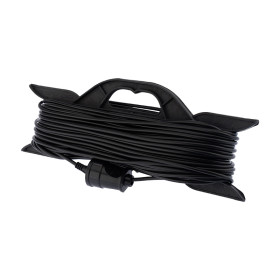 PROconnect Удлинитель-шнур на рамке ПВС 2х0.75, 40 м, б/з, 6 А, 1300 Вт, IP20, черный (Сделано в России)